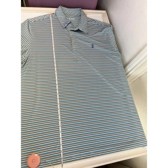 IZOD GOLF With Stretch Mens Size XL Blue/Green Short Sleeves Top Style: 481224 - Picture 9 of 13